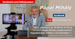 Élő fogadóórát tart Pápai Mihály polgármester